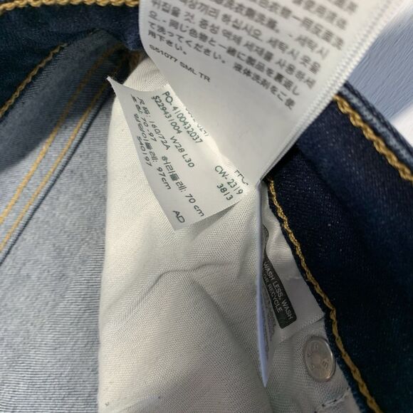 Levis 721 Jeans Women's Sz. 28 Blue High Rise Skinny Ripped Distressed - Picture 9 of 13